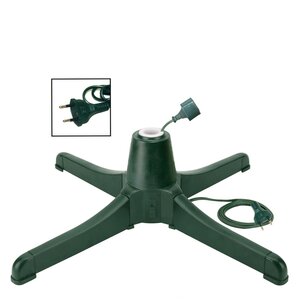 Kerstboomstandaard draaiend met stekker 66x20 cm groen