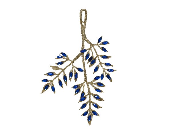 Kersthanger acryl blauw 24 cm