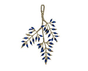 Kersthanger acryl blauw 24 cm