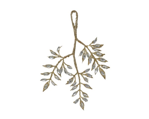 Kersthanger acryl zilver 24 cm