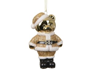 Kersthanger beer 12 cm goud