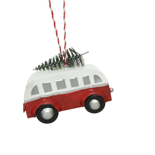 Kersthanger bus met kerstboom