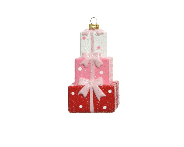 Kersthanger cadeautjes rood / roze / wit