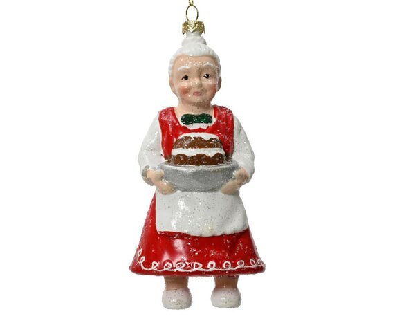 Kersthanger chef Mrs. Claus 7 cm