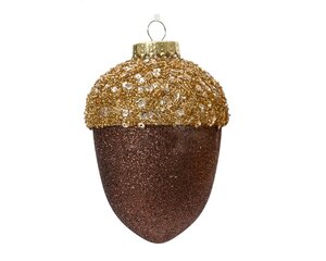Kersthanger dennenappel 12.5 cm bruin