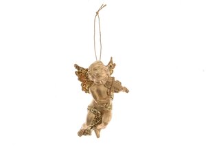 Kersthanger engel met viool 10 cm