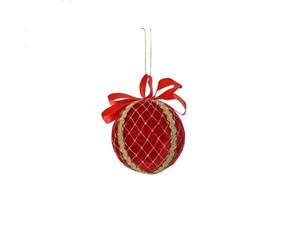 Kersthanger foam 8 cm kerstrood rond