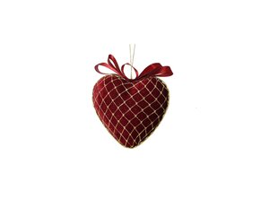 Kersthanger foam 8 cm ossenbloed hart