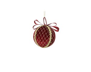 Kersthanger foam 8 cm ossenbloed rond