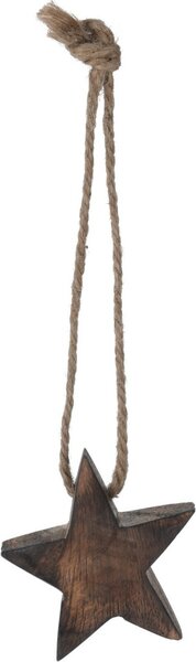 Kersthanger houten ster 6 cm