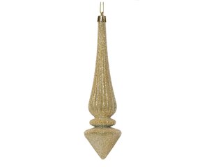 Kersthanger ijspegel punt polystyreen goud 19 cm