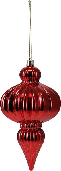 Kersthanger kunststof 17 cm rood
