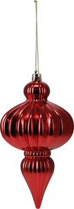 Kersthanger kunststof 17 cm rood