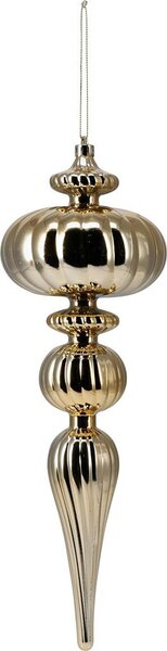 Kersthanger kunststof 31 cm bol goud