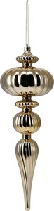 Kersthanger kunststof 31 cm bol goud