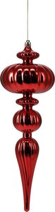 Kersthanger kunststof 31 cm bol rood