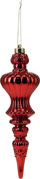 Kersthanger kunststof 31 cm rood