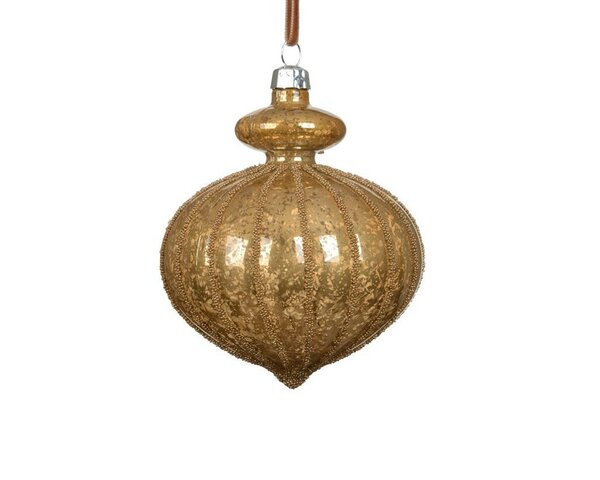 Kersthanger kunststof 8 cm karamel bruin