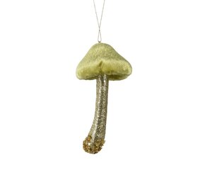 Kersthanger paddenstoel 14 cm pistache