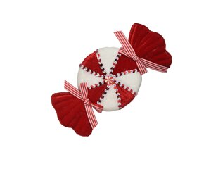 Kersthanger snoep rood / wit 24 cm