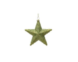 Kersthanger ster 12,5 cm warm pistachio