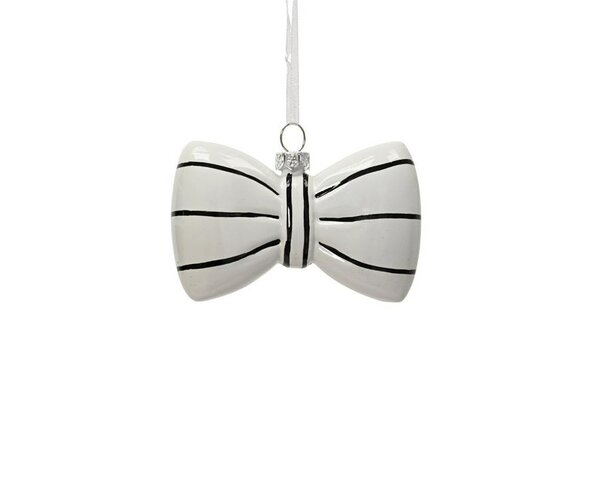 Kersthanger strik 9x3x6 cm wit