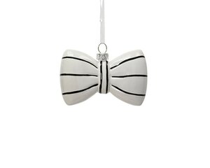 Kersthanger strik 9x3x6 cm wit