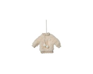 Kersthanger trui 20 cm wol wit