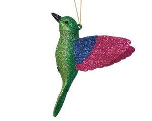 Kersthanger vogel polypropyleen 11.7 cm groen