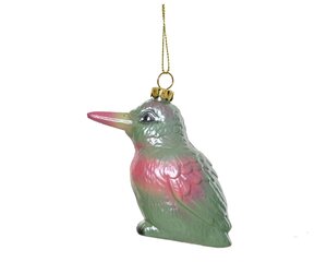 Kersthanger vogel polystyreen 8,7 cm licht groen
