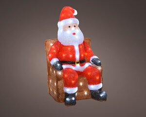 Kerstman in stoel 32x36x60 cm 100 lamps