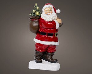 Kerstman met led 31 cm 8 lampjes