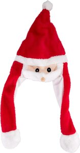 Kerstmuts met flappen kerstman