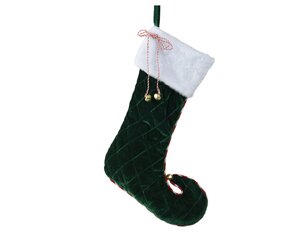 Kerstsok polyester 47 cm groen