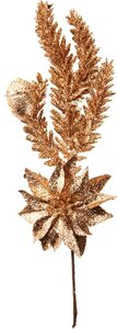 Kersttak bloem licht goud 26 cm