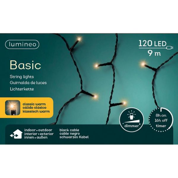 Kerstverlichting basic LED rice lights 120 klassiek warm - afbeelding 2