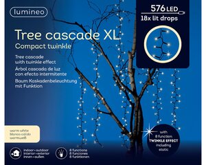 Kerstverlichting cascade compact 576 lamps warm wit - afbeelding 2