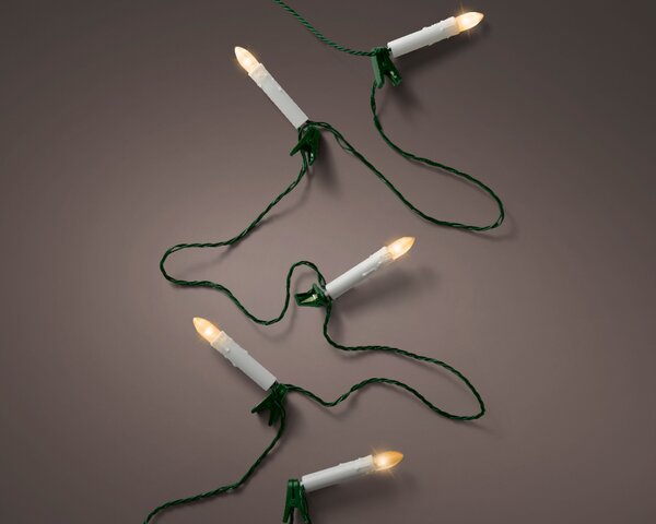 Kerstverlichting kaars 30 lampjes klassiek warm - afbeelding 1