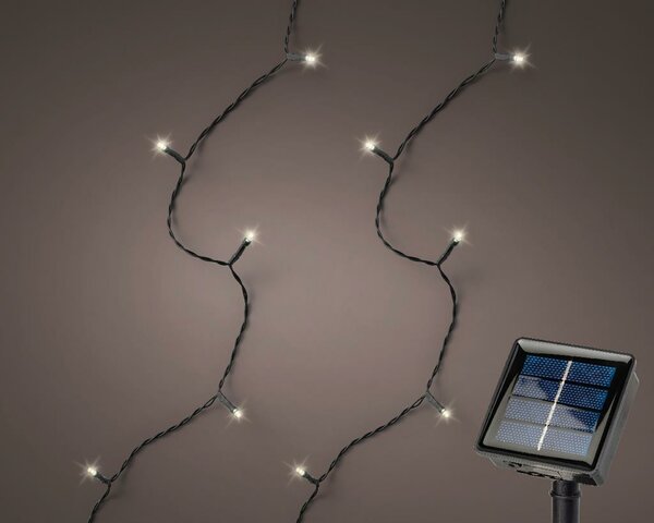 Kerstverlichting solar twinkel 100 lamps warm wit - afbeelding 1