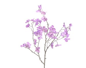 Kunst tak met bloemen 80 cm paars