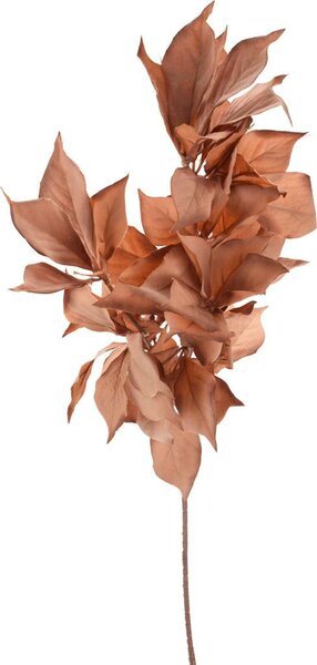 Kunstbloem met bladeren 80 cm bruin