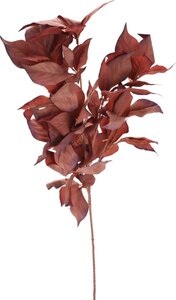 Kunstbloem met bladeren 80 cm rood