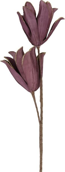 Kunstbloem protea met glitter 87 cm paars