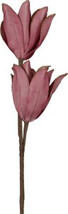 Kunstbloem protea met glitter 87 cm roze