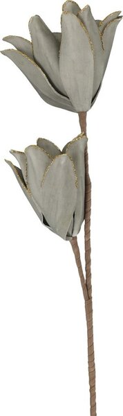 Kunstbloem protea met glitter 87 cm zilver