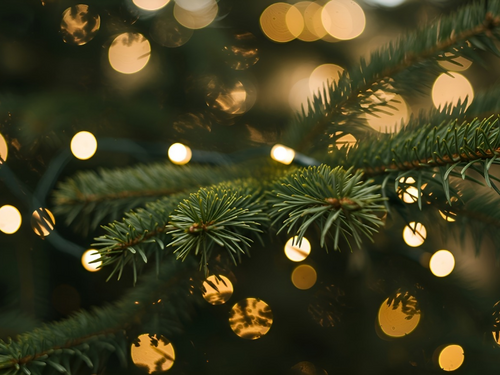 Kunstkerstboom met verlichting