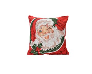 Kussen kerstman 43 x 43 cm rood