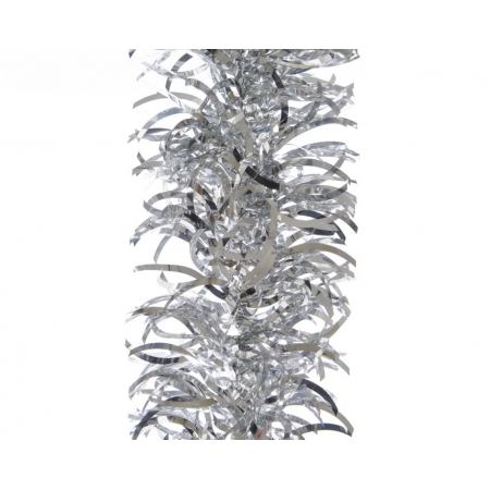 Lametta golfguirlande glans zilver