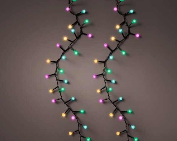 Led cherry lights compact 350 lamps soft multi colour - afbeelding 1