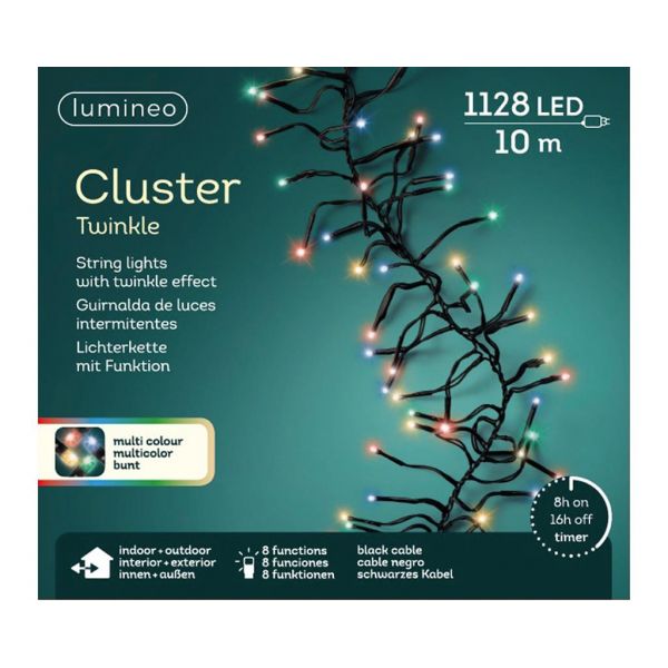 Led Clusterverlichting 1128 lampjes multicolour - afbeelding 2